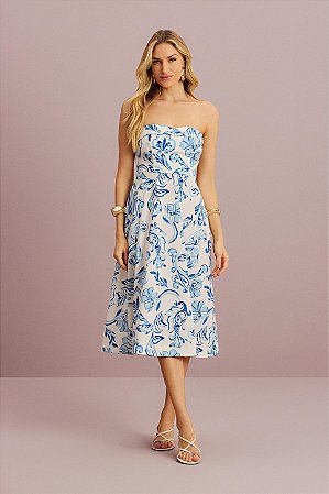 Vestido Curto Estampado - Meia Loka