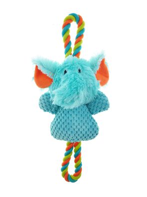 Animal elefante Plush e corda Tug