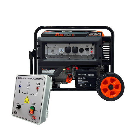 Gerador de Energia à Gasolina- AMG 10000E -  9kVA - Anmax - Monofásico Automatizado