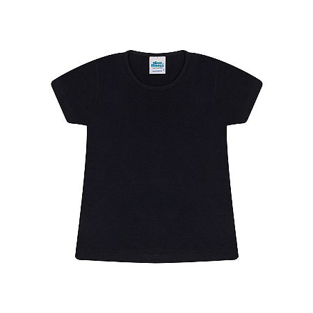 Blusa de manga em cotton cor preto