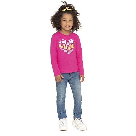 Blusa Bicho Bagunça Juvenil Feminina Manga Curta Cotton Reggla