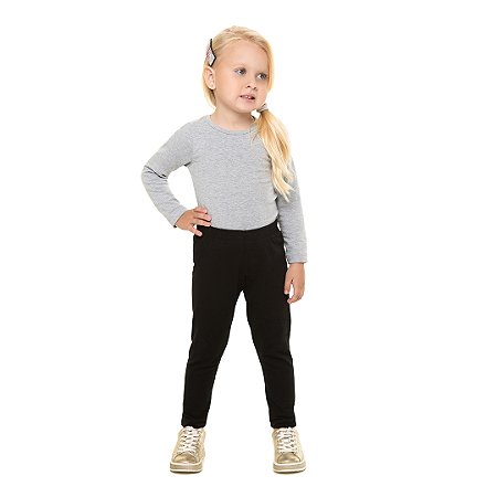 Calça infantil feminina, modelo legging de cotton