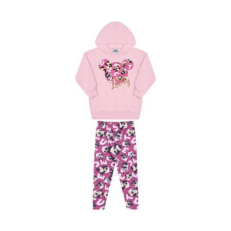 girls moletom com capuz set
