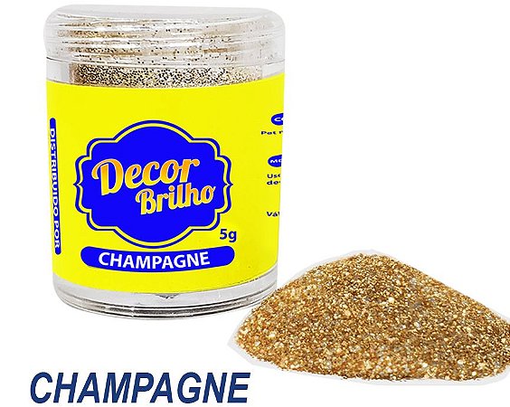 Glitter Champagner 5g Decor Brilho