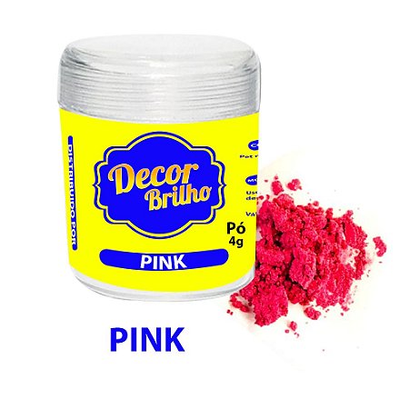 Pó Para Decoração Pink 4g Decor Brilho