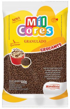 Granulado Mil Cores Sabor Chocolate Crocante 500g Mavalério
