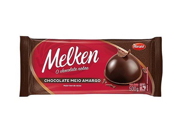 Melken Chocolate Meio Amargo Em Barra 500g Harald