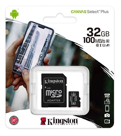 CARTÃO DE MEMÓRIA MICRO SD 32GB CLASSE 10 KINGSTON SDCS2/32GB