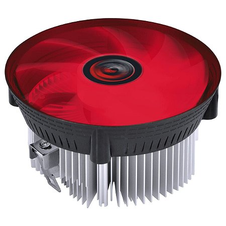 COOLER PROCESSADOR GAMER AMD PCYES NÓTUS A LED VERMELHO AM4 AM3+ AM3 AM2+ FM2