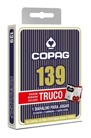 COPAG BARALHO 139 TRUCO AZUL C/ MARCADOR DE PONTOS E REGRAS