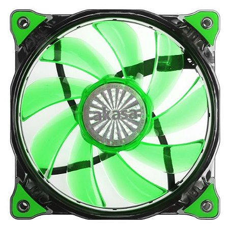 COOLER FAN LED VERDE 12CM 15 LEDS AKASA VEGAS AK-FN091-GN P/ GABINETE