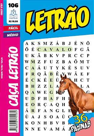 CAÇA PALAVRAS SUPER LETRÃO SORTIDOS EDITORA CASTELO 720 PALAVRAS 36 PAGINAS