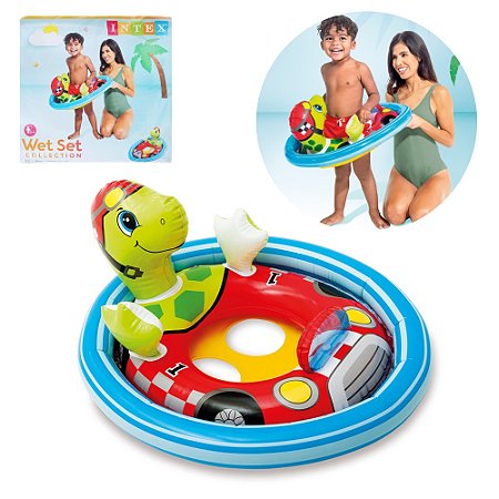 BÓIA BABY BOTE MINHA PRIMEIRA BÓIA MODELO TARTARUGA INTEX