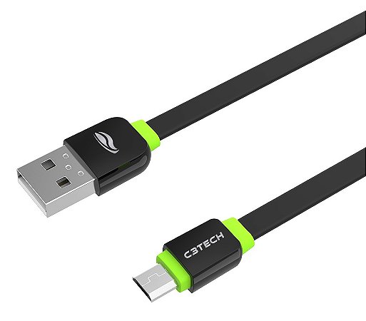 CABO MICRO USB 2A 1 METRO C3TECH CB-100BK CARGA E DADOS