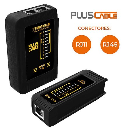 TESTADOR DE CABO DE REDE RJ11 RJ45 PLUS CABLE LT-100BK