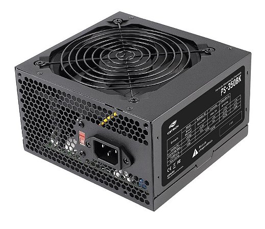 FONTE 350W REAL C3TECH PS-350BK BIVOLT COM CONECTOR 6+2 PINOS PRA VGA