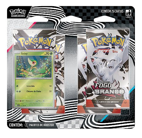 BLISTER QUADRUPLO POKÉMON SNIVY 25 CARTAS NO TOTAL