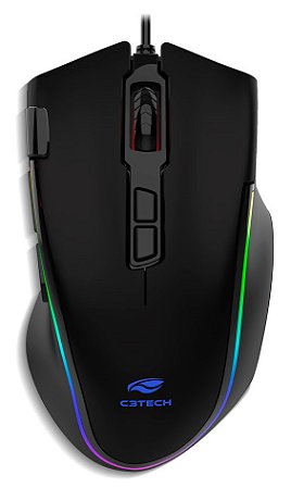 MOUSE GAMER USB C3TECH FURY 7000 DPI MACROS LED RG