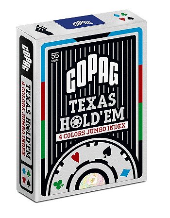 BARALHO PLÁSTICO POKER PÔQUER TEXAS HOLD’EM COPAG NAIPE 4 CORES