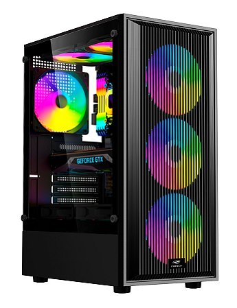 GABINETE GAMER C3TECH MT-G120BK USB 3.0 LATERAL EM VIDRO SUPORTE A WATER COOLER