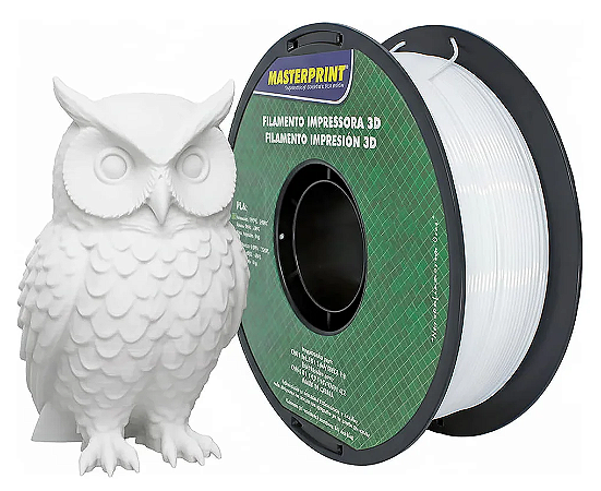 FILAMENTO IMPRESSORA 3D PLA BRANCO 1,75 MM 1 KG MASTERPRINT
