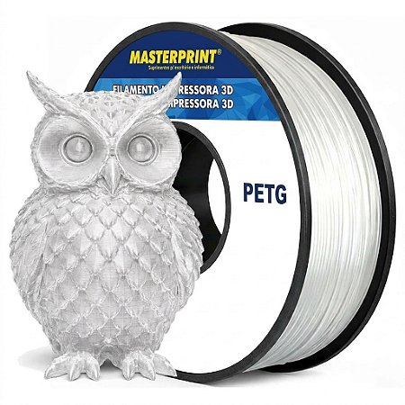 FILAMENTO IMPRESSORA 3D PETG TRANSPARENTE 1,75 MM 1 KG MASTERPRINT