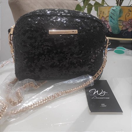 Bolsa Wj Crossbody Pequena Fame Em Paete Com Alca Corrente Preto Ebba Presentes Empresa Brasileira De Bolsas E Acessorios