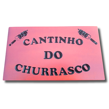 Placa de Churrasco Personalizada Cantinho Do Churrasco