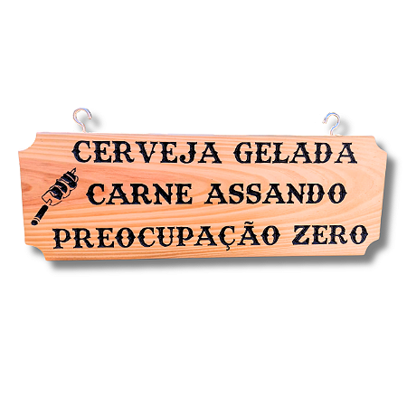 Placa Entalhada PERSONALIZADA em Madeira Maciça