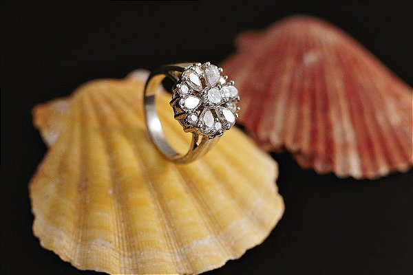 ANEL DE RÓDIO FLOR ZIRCÔNIAS