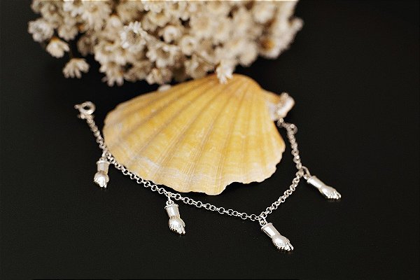 PULSEIRA DE PRATA  INFANTIL FIGAS