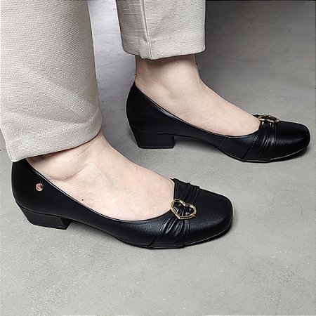 -   Sapato Conforto Coração Firezzi Scarpin Salto Baixo 237802