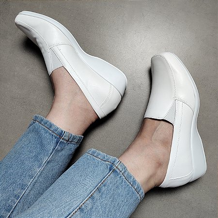 -           Sapato Feminino Uniforme Conforto Firezzi Enfermagem Branco