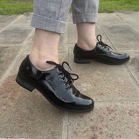 Sapato Feminino Oxford Verniz Super Conforto 260811