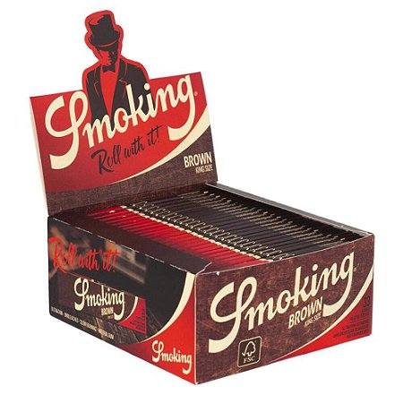 Caixa Seda Smoking Brown King Size 50 und