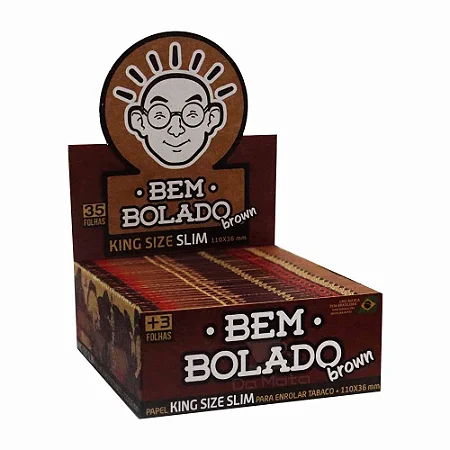 Caixa de Seda Bem Bolado Brown Slim 50 und