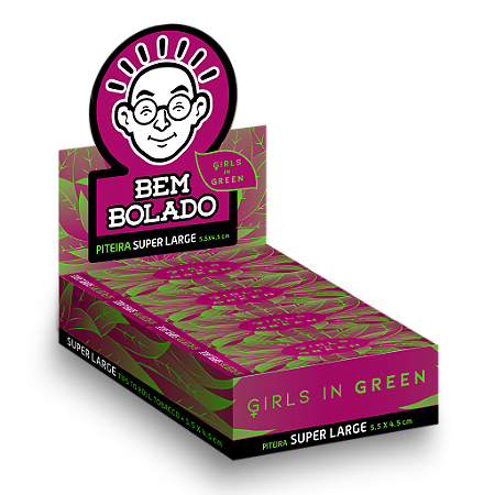 Caixa Piteira Bem Bolado Girls in Green Papel Super Large  Vergê 24 und
