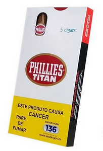 Caixa de Charuto Phillies Blunt Titan com 5 und