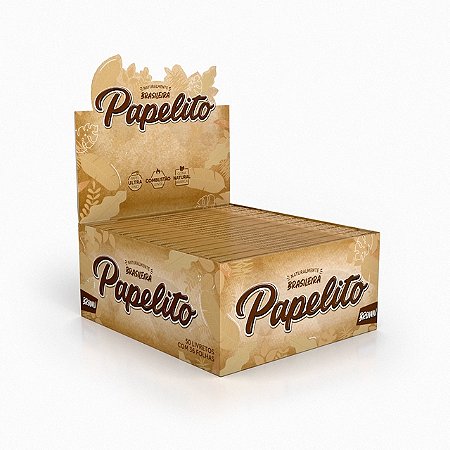 Caixa de Seda Papelito Brown King Size com 50 und