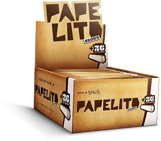 Caixa de Seda Papelito Brown King Size com 50 und