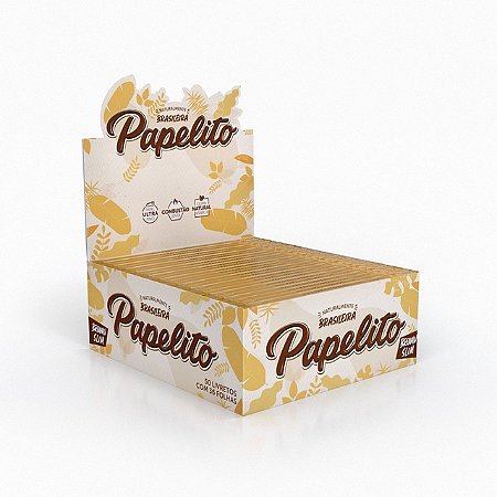 Caixa de Seda Papelito Brown Slim King Size com 50 und
