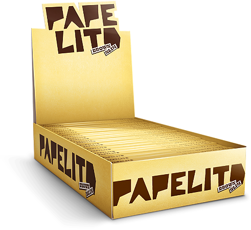 Caixa de Seda Papelito Brown Slim Mini Size com 25 und