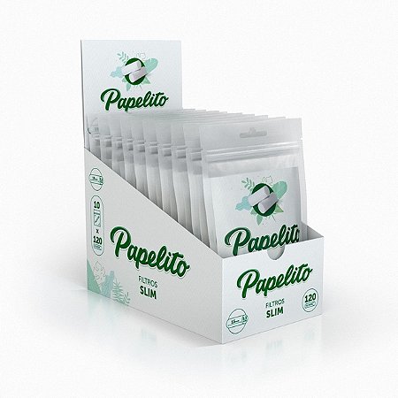 Caixa de Filtros Papelito Slim com 10 Bags