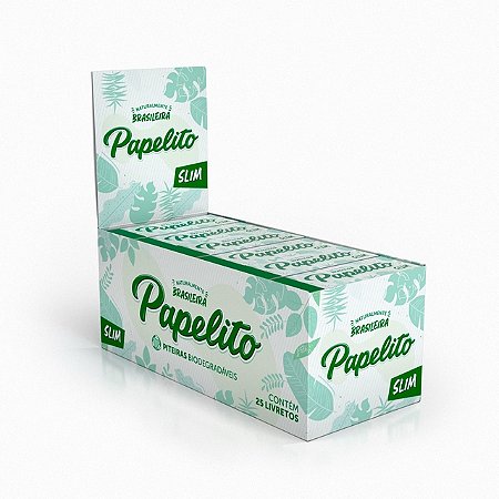 Caixa de Piteira  Papelito Slim com 25 und