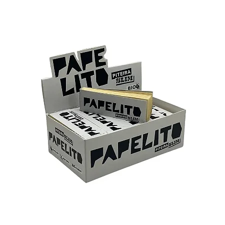 Caixa de Piteira Papelito Slim com 25 und