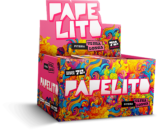 Caixa de Piteira Papelito Ultra Longa Dupla com 30 und