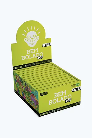 Caixa de Seda Bem Bolado Pop 1 1/4 Large com Piteiras