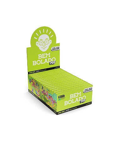 Caixa de Seda Bem Bolado PopKing Size Large + tips + cuia +dichavador c/16un