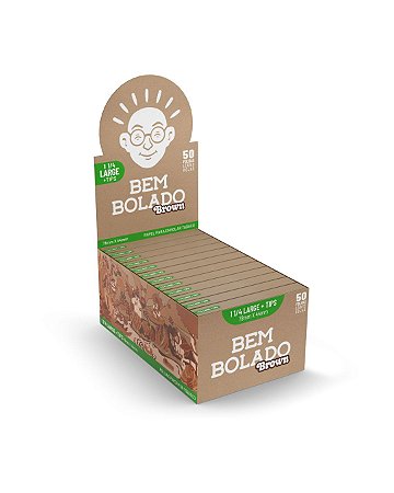 Caixa de Seda Bem Bolado Brown 11/4 Large + tips c/24 uni
