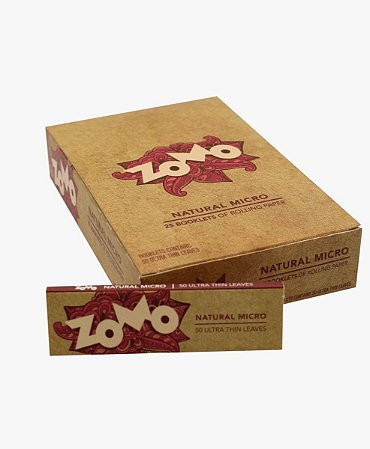 Caixa de Seda Zomo Natural Micro 1 1/4 com 50 und